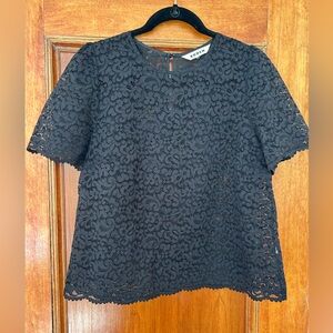 Boden black lace top in size 10